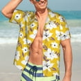 thumbnail image 7 of Sikiie Lilies Flowers Print Men's Hawaiian Shirt, Summer Beach Button Pocket Short Sleeve T-Shirt,, 7 of 7