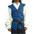 thumbnail image 2 of hopeusnice Men's Vintage Steampunk Vests Gothic Tailcoat Waistcoat Sleeveless Retro Jacket Blue XXXL, 2 of 4