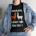 thumbnail image 2 of Llama With Hats Lama With Hat Carl What Did You Do T-Shirt, 2 of 2