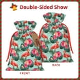 thumbnail image 2 of Fuzoiu Palm Leaves Flamingo Print Christmas Gift Bag,Burlap Gift Bag with Drawstring Closure & Hang Tag,Perfect for Holidays, Birthdays, and Special Occasions-Small, 2 of 7