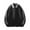 Black, variant on Stripe Splicing Design Lapel Sweater, Loose Casual Jacket Retro Fashion Sweatshirt for Street Style, Weekend Wear and Urban Fashion,Black,L