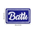 thumbnail image 3 of KOYPTL Waffle Bath Mat Boho Flocked Bath Rug Absorbent Non Slip Ultra Soft Bathroom Mats Machine Washable Knit Bath Rugs with Bath Letter for Bathroom Bedroom Kitchen Tub 16*24" Blue, 3 of 6