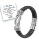 thumbnail image 3 of To My Son Bracelet Bracelet Mother and Son Forever Linked PU Leath, 3 of 4