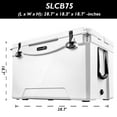 thumbnail image 5 of SereneLife 25QT Lightweight Heavy-Duty Ice Chest Cooler with Handle, White, 5 of 7