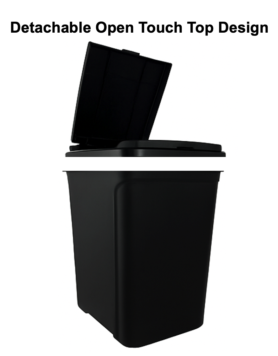 Mainstays Kitchen Trash Can, 7.6 Gallon, Black photo 5