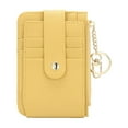 thumbnail image 1 of New Release,Storage Trunks & Bag,Card Bag Overseas ID Bag, Large Capacity Wallet with Card Slots, Solid Color Small Card Holder for Travel and Daily Use, | Pu, Yellow-278 MIANHT, 1 of 8