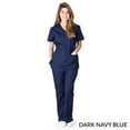 thumbnail image 1 of Women's Six-Pocket Mock Wrap Medical Scrub Set, 1 of 1