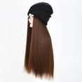 thumbnail image 3 of Womens Winter Hat Mens Hats Hat Wig Knit With Long Straight Wig Hat Dismountable Warm Cap for Winter Thickened Cold Hat, 3 of 6