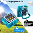 thumbnail image 2 of 1 Pieces 12000mah Portable Solar Lantern LED Tent Light Rechargeable Lantern Emergency Night Market Light Outdoor Camping Bulb Lamp, 2 of 6