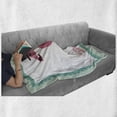 thumbnail image 6 of Seahorse Soft Flannel Fleece Throw Blanket, Hipster Seahorse with Moustache and Hat Hand-Drawn Cartoon Illustration, Cozy Plush for Indoor and Outdoor Use, 50" x 70", Multicolor, by Ambesonne, 6 of 6