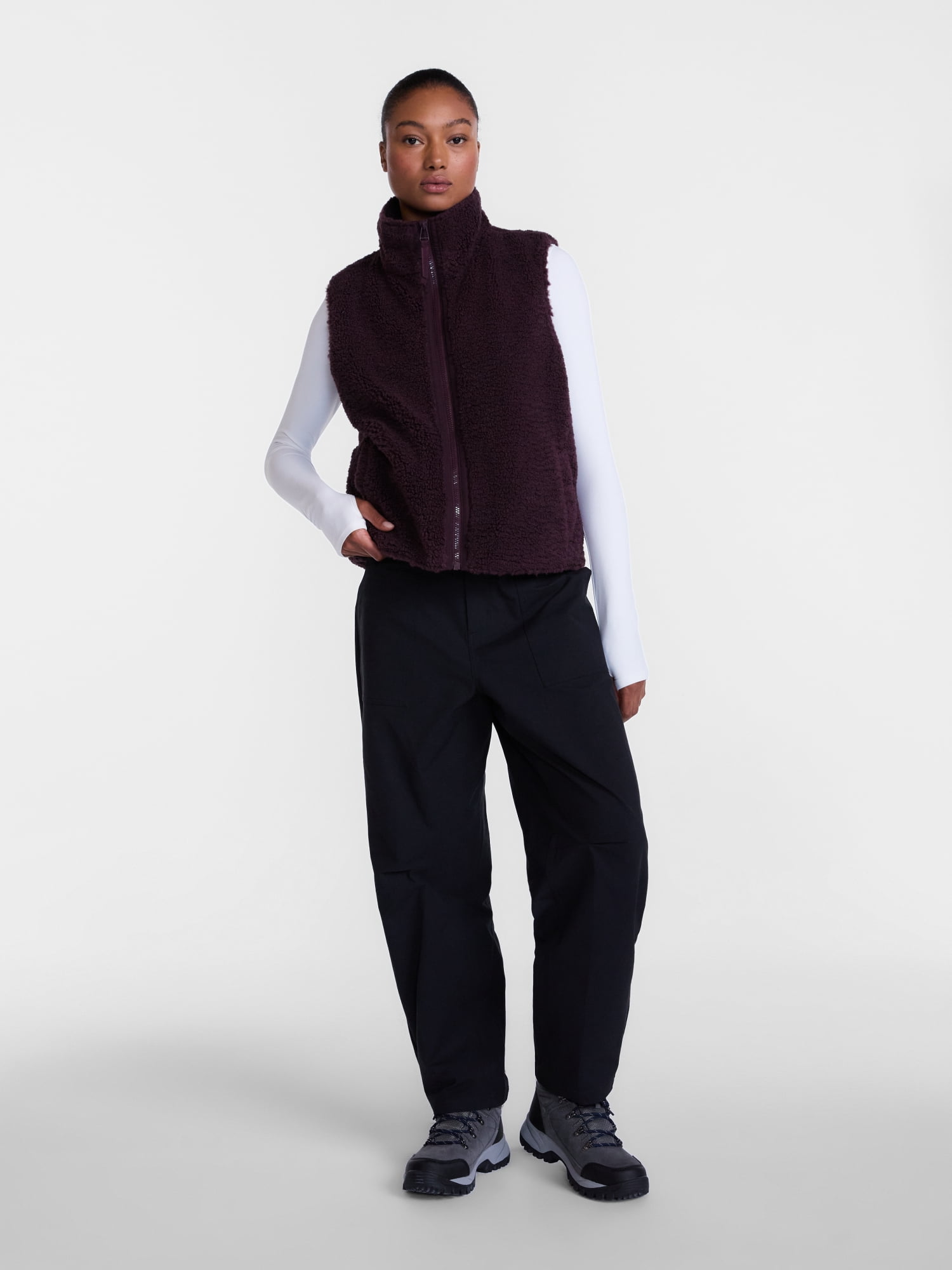 Ozark Trail Women's and Women's Plus High Pile Vest, Sizes XS-3X