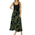 thumbnail image 1 of YFELWZ Women's Plus Size Spring Summer Print Elegant Dress Army Green XXL, 1 of 5