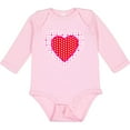 thumbnail image 3 of Inktastic Valentine Red Heart with Dots Boys or Girls Long Sleeve Baby Bodysuit, 3 of 5
