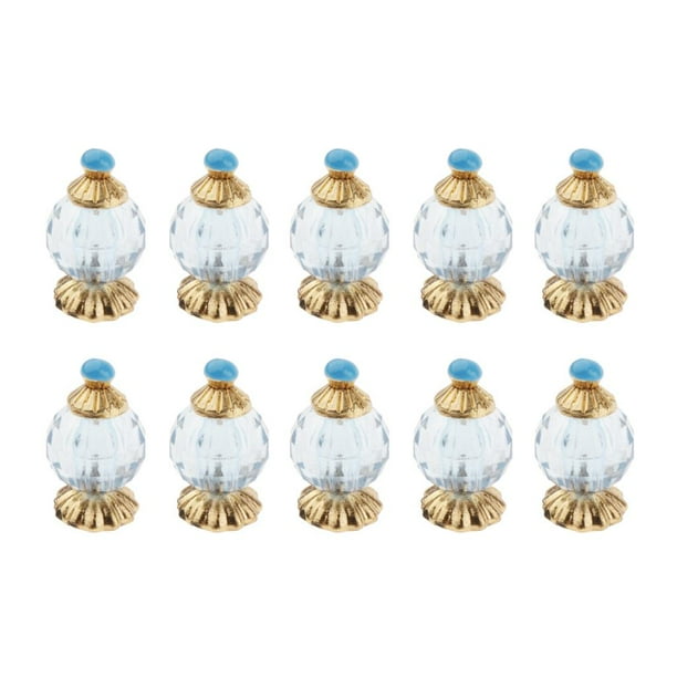 Botellas de perfume a escala 1/12 para casa de muñecas, miniaturas de maquillaje, mesa de juego Azul