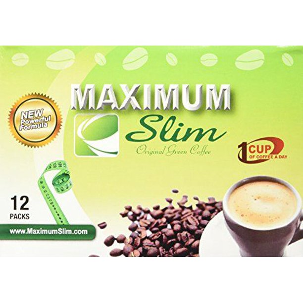 Maximum Slim Original Green Coffee Powder 12 pkt Pack of 2