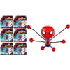 JA-RU Spiderman Window Crawler Wall Climbers Rolling Sticky Toys (6 Units) Marvel Avengers Superheroes Fidget Toy Wall Walker Climber Crawler Sticky Wacky Toy. Party Games Pinata Toys W-6812-6
