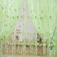 thumbnail image 4 of Elegantes cortinas de voile verde, 1 x 2 m, perfectas para la decoración de balcones, 4 of 8