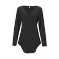 thumbnail image 5 of SNKSDGM Casual Easter Shirts for Women Womens Shirts Plus Size Winter Women's Lace up V Neck Long Sleeved Tops Tunics Basic Shirts Bandage Pullover T Shirts Beach Vacation Clothes for Women Sexy, 5 of 7