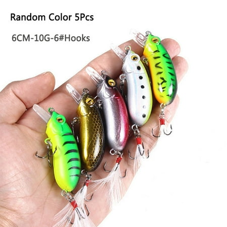 Crankbaits Set Mixed Colors Bait Fishing Lure Lot Minnow Wobbler Bass Swimbait Sea Swim Hard Lures Sinking Tackle pesca F-5Pcs-6cm-10g
