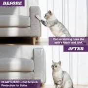 CLAWGUARD Cat Scratch Furniture Protector Tape Dispenser (SM), Clear Double-Sided Anti Scratch Tape for Couch, Sofa & Surfaces, Cut-to-Length Cat Training Deterrent Roll