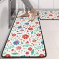 thumbnail image 2 of Kitchen Rugs Sets Of 2,Pioneer Flower Floral Print Pattern Anti Fatigue Kitchen Mat Rugs Non Slip Washable,Decorative Kitchen Floor Mats for Kitchen,Sink,Laundry,17X47 Inch, 2 of 5