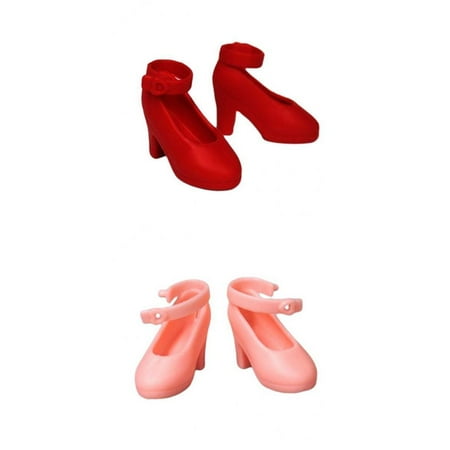 

2 Pair of Cute 1/6 Girl Dolls Shoes for Ball Joint Dolls Dress Up Accessories