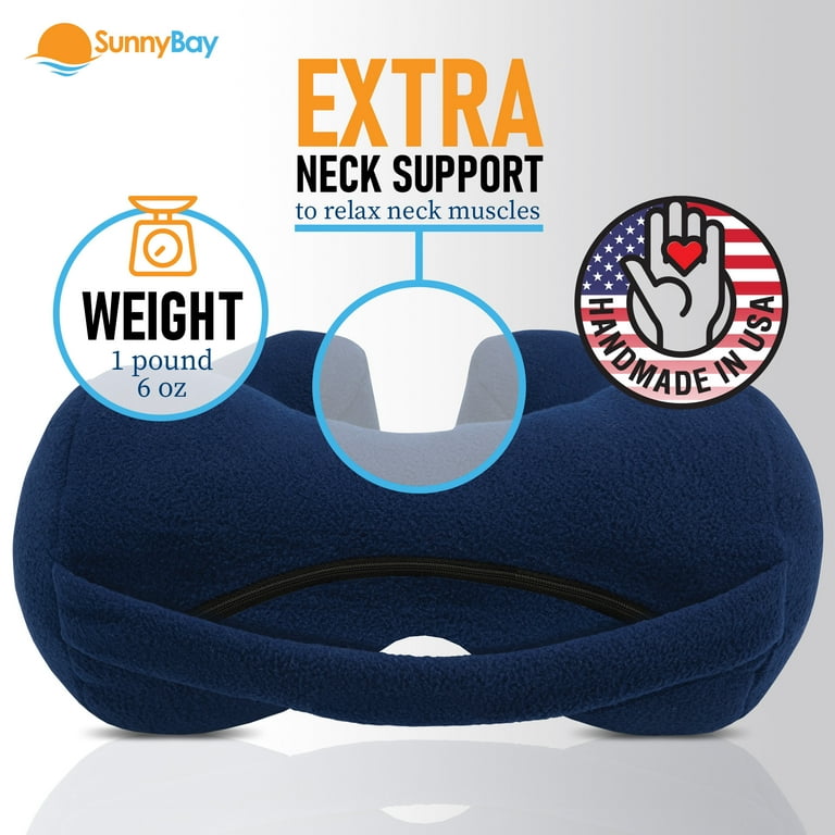 Sunshine Pillows Ergonomic Travel Neck Pillow, Cervical Support
