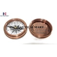 thumbnail image 2 of NauticalMart Robert Frost Brass Poem Compass - Copper Finish Pocket Pirate Compass, 2 of 4