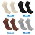 thumbnail image 4 of Unique Bargains 1 Pair Full Finger Two Toe Socks Unisex Non Slip Sticky Daily Fit Finger Socks Beige, 4 of 7
