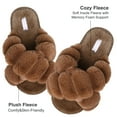 thumbnail image 6 of Barerun Plush Furry Cozy Memory Foam Women's Slippers, Brown, 6 of 7