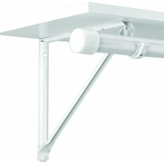 John Sterling Shelf And Rod Bracket RP-0044-B - Light Duty, Durable - 1 Piece, 11", White