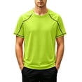 thumbnail image 2 of SeCaotees Short Sleeve Athletic Workout Tees for Men Crew Neck Relaxed Fit Quick‑Dry Moisture Wicking Fabric Sports Training Pullover Tops Green,XXXL, 2 of 6