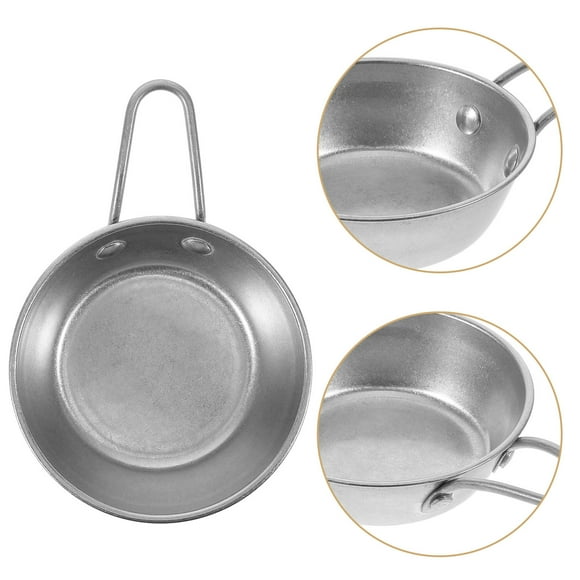 WHAMVOX Korean Traditional Wine Bowls 1 Set Stainless Steel Rice Wine Cup Sauce Bowl with Handle for Hiking Camping Soup Dish