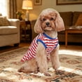 thumbnail image 4 of Dmlowu 4th of July Patriotic Dog Dress, Red White Blue Star Pattern Dog Clothes, Breathable Summer Party Outfit for Pets (5.5-8.8 lbs), 4th of July Decorations, 4 of 7