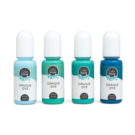 American Crafts Color Pour Resin Dyes .3oz 4/Pkg-Opaque - Cool