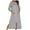 Dark Gray, variant on Womens Long Nightgowns Cotton Pajamas Crewneck Sleepwear Zip-Up Pajamas Loungewear Olive Green