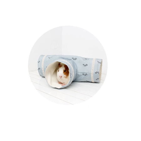 Practical For Hamster Squirrel Hedgehog Chinchilla Outdoor Interactive Pet Supplies Hiding Cave Playing Tube Training Toy Hamster Tunnel Toy BLUE 3 WAY