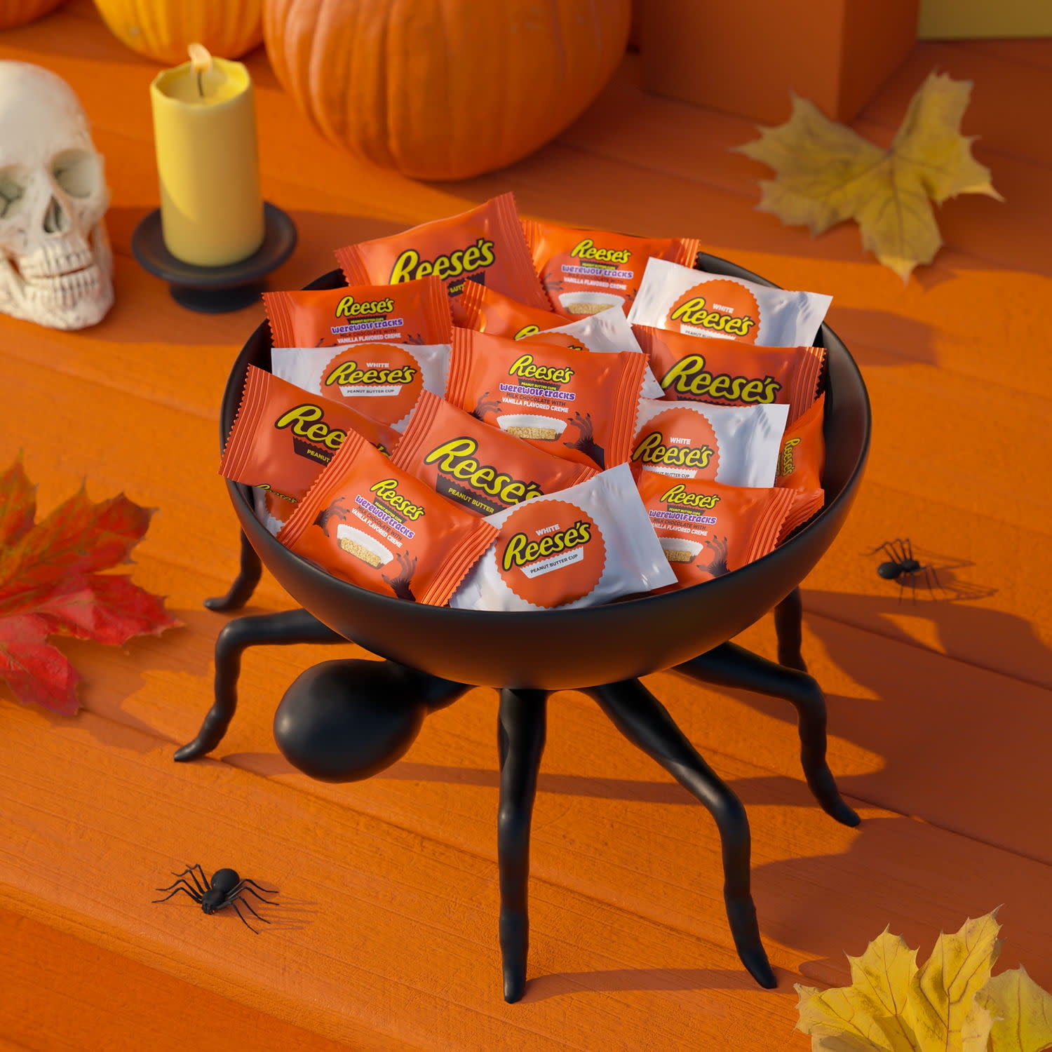 Reese's Assorted Flavored Snack Size Peanut Butter Cups Halloween Candy, Bulk Bag 35.75 oz, 65 Pieces