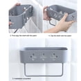 thumbnail image 3 of Xingzhi Kitchen Bathroom Organizer Wall Storage Rack Adhesive Shower Shelf Basket Toiletries Storage Holder, 3 of 9