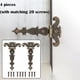 thumbnail image 4 of Bisagra retro de 4 piezas, bisagras decorativas de bronce retro con tornillos de montaje, adecuada para reparación de decoración de cajas de herramientas de muebles de gabinete 4.45 * 2.72 pulgadas, 4 of 7