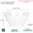 Set of 6 Shatterproof Melamine Bowls 6Inch, Dishwasher Safe, 26