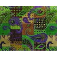 thumbnail image 5 of oneOone Tissu Georgette Viscose Moutarde Foncé Patchwork Paisley Matériel de Robe Tissu Imprimé Tissu au Mètre 42 Pouces de Large, 5 of 5