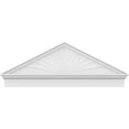 thumbnail image 3 of Ekena Millwork 54"W x 20-3/8"H x 2-3/4"P (Pitch 6/12) Peaked Cap Sunburst Architectural Grade PVC Combination Pediment, 3 of 8