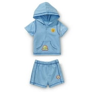 Disney - Pooh Blue 3-Piece Shorts Set - Newborn