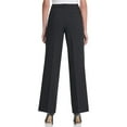 thumbnail image 2 of DKNY Womens Black Stretch Zippered Pocketed Wide Leg Wear To Work High Waist Pants 12, 2 of 3