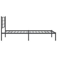 thumbnail image 6 of vidaXL Metal Bed Frame without Mattress with Headboard Black 39.4"x78.7", 6 of 9