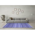 thumbnail image 3 of Ahgly Company Machine Washable Indoor Square Oriental Blue Traditional Area Rugs, 7' Square, 3 of 4
