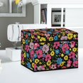 thumbnail image 5 of HELLHERO Colorful Flower Pattern Sewing Machine Protector Polyester Material Carrying Handle with Pockets for Extra Accessories Home Uses, 5 of 8