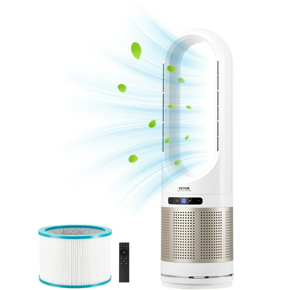 VEVOR 34" Oscillating Tower Fan 8H Timer 16.4ft/s High Velocity with Remote Control