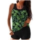 thumbnail image 2 of Trajes de baño tankini para mujer Trajes de baño de dos piezas con espalda de tiras y estampado conservador para mujer Traje de baño de dos piezas para mujer, 2 of 6